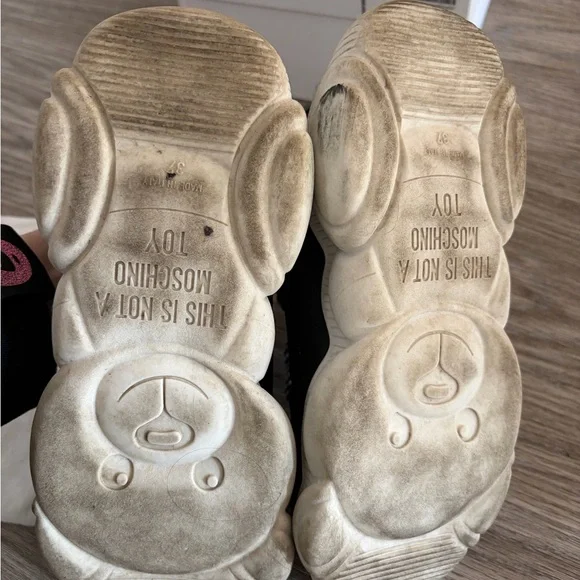 MOSCHINO - “AUTHENTIC” Black and White Sneakers - Picture 5 of 6